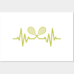 tennis heart beat with raquette cool gift for your tennis lover friend Posters and Art